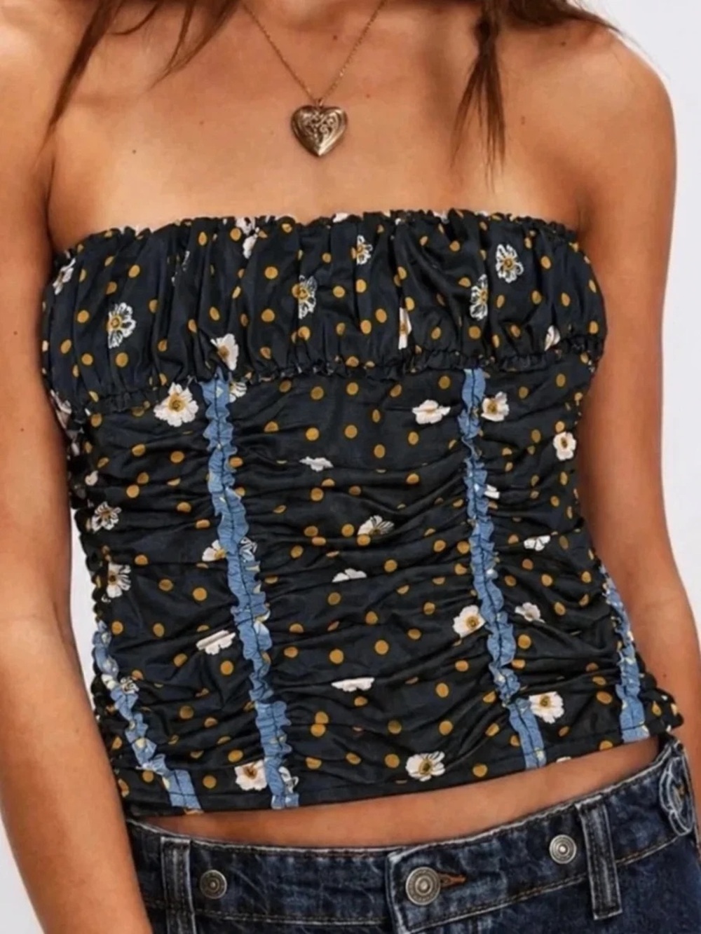 NWOT Free People Scottie Printed Tube Top